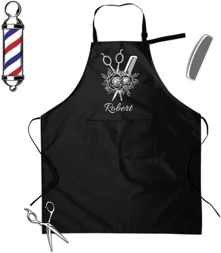 Vista 8 de Delantal unisex con babero ajustable personalizado para hombres y mujeres, delantales de cocina personalizados para fotos, 33 x 28 pulgadas