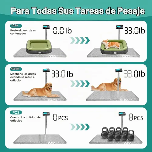 Vista 5 de Báscula de ganado de 1100 libras, ideal para perros grandes