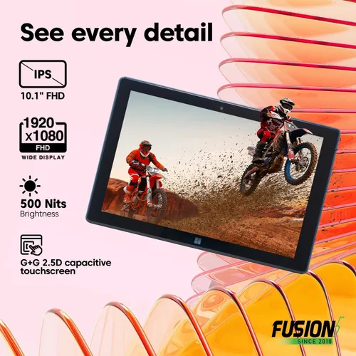 Vista 3 de Fusion5 Fabricado en EE. UU. Tableta PC Windows 11 Professional de 10.1” FWIN232 PRO N5, 12 GB de RAM, SSD de 512 GB, Intel de 13ª
