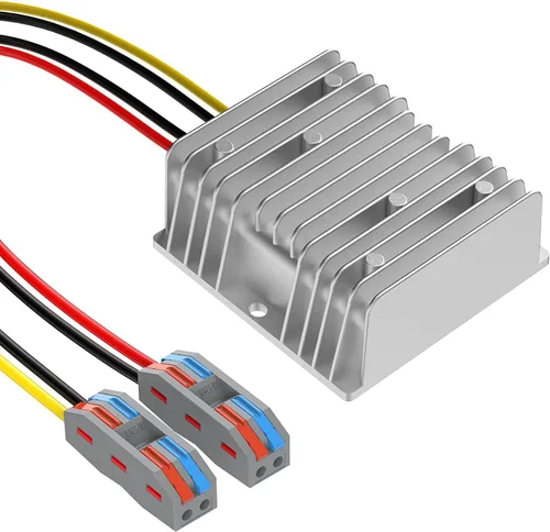 Vista 10 de Adaptador de corriente CC convertidor de impulso de 12 V a 19 V, 5 A, 95 W, adecuado para automóviles, camiones, barcos, tiras de luz LED.