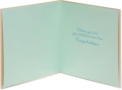 Vista 2 de Tarjeta de Papyrus para Fiesta de Boda (Los sueños se hacen realidad)