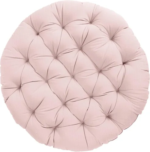 Vista 22 de Sorra Home - Cojín con mechones Papasan - Cojín redondo cómodo para silla Bucket & Moon - Cojín de piso con espuma suave para muebles