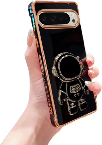 Vista 8 de phylla Funda para teléfono para Google Pixel 7A 6.1" 5g, Funda de teléfono con soporte astronauta chapado de lujo con patrón lateral pequeño