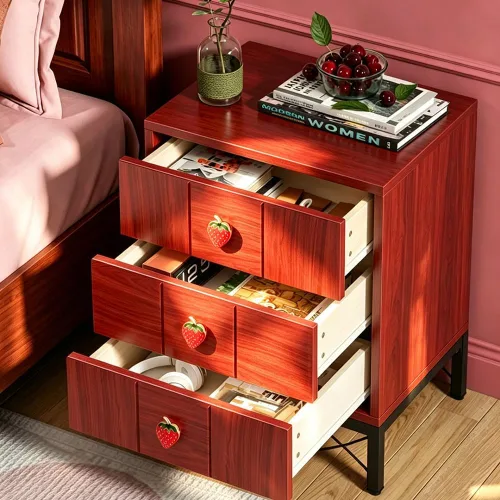 Vista 10 de Perillas de gabinete de fresa, pomos decorativos de aleación de metal de fresa para armario, puerta, armario, aparador, perillas para muebles