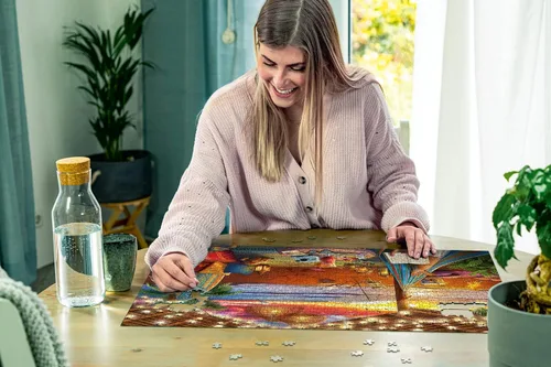 Vista 7 de Ravensburger Cozy Cabana Puzzle - Rompecabezas tranquilo de 500 piezas Tecnología única Softclick Gran formato Materiales certificados FSC