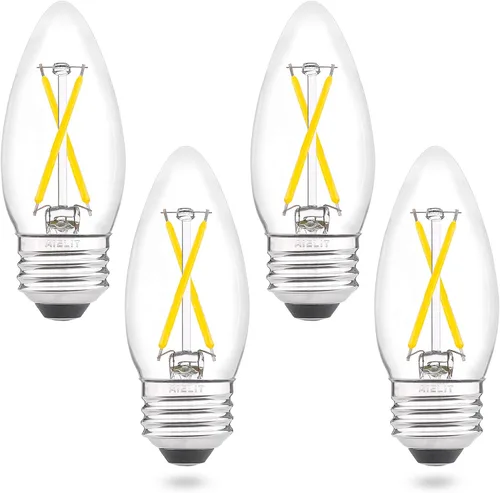 Vista 11 de Bombilla LED regulable para vela, vintage de 2 W, B11 E26, bombillas LED para candelabro, equivalente a 25 W, equivalente a 25 W, para hotel
