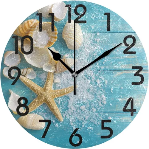 Vista 15 de Naanle Elegante reloj de pared redondo de madera vintage con diseño de girasoles 3D, de 9.5 pulgadas, funciona con pilas, de cuarzo, analógico