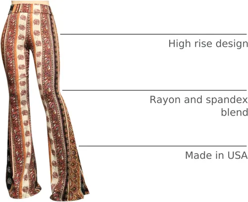Vista 50 de ShopMyTrend - Pantalones de yoga largos con piernas anchas y acampanadas estilo palazzo, con cintura alta, para mujer