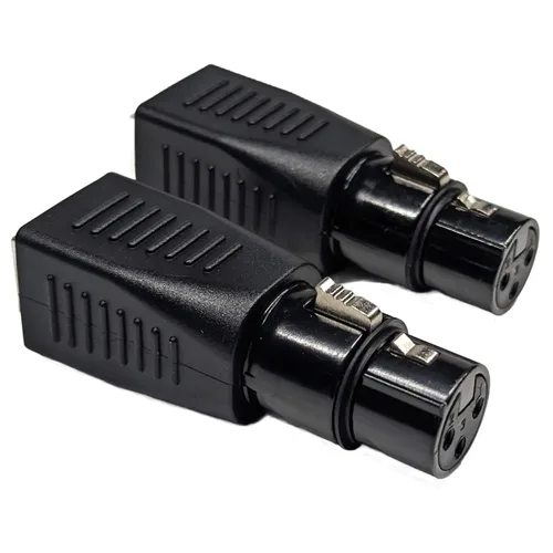Vista 2 de 2 unids RJ45 a 3 pines XLR DMX conector RJ45 Ethernet a 3 pines XLR DMX hembra adaptador de cable de audio