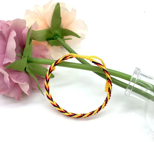 Vista 6 de LAMIBEE Pulsera tibetana de color con bandera de país, amuleto y estilo bohemio, pulsera de cuerda y brazaletes para mujeres, hombres, pulseras