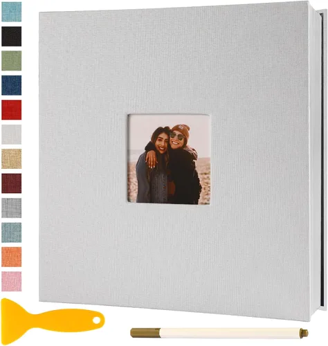 Vista 16 de Álbum de fotos autoadhesivo con páginas adhesivas para manualidades, álbumes de fotos magnéticos para fotos de 4x6, 5x7, 8x10, páginas adhesivas