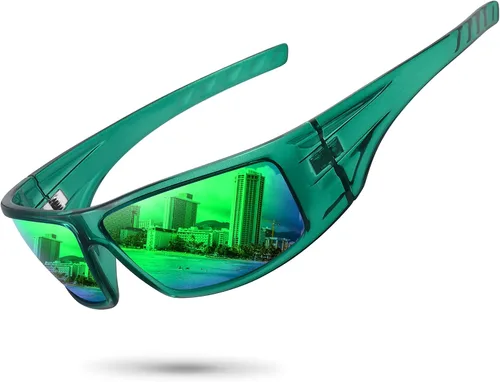 Vista 16 de Gafas de sol deportivas polarizadas para hombres y mujeres con marco irrompible para ciclismo, pesca, lentes envolventes, protección UV400