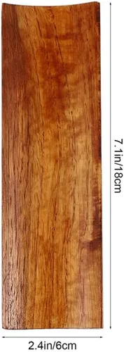 Vista 6 de BESTonZON Plato de sushi japonés de madera: 2 piezas de sashimi de bambú para servir Geta, placa de sushi, plato de postre de frutas, bandeja