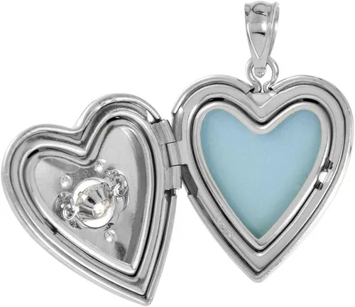 Vista 2 de Collar de plata de ley de 34 pulgadas con circonio cúbico y diamante para mujer