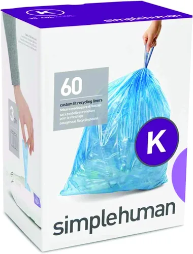 Vista 5 de simplehuman Forro para bote de basura de ajuste personalizado, 45 litros/12 galones, 20 unidades (paquete de 2)
