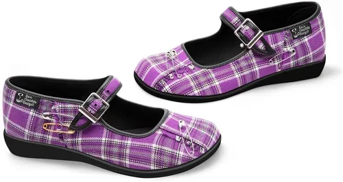 Vista 2 de Hot Chocolate Design - Zapato planos estilo Mary Jane para mujer, de lona, divertidos, Chocolaticas