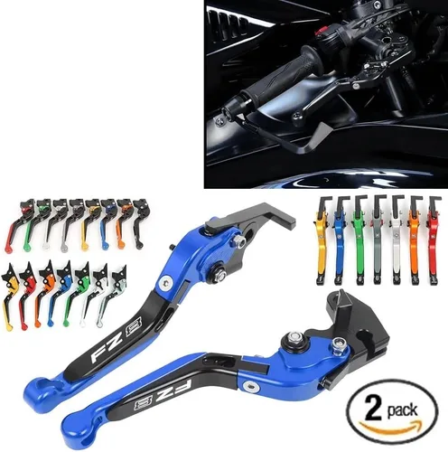 Vista 2 de Clutch Brake Levers for FZ8 FZ-8 2011 2012 2013 2014 2015 2016-2020 Motorcycle Adjustable Folding Extendable Brake Clutch Levers Handle