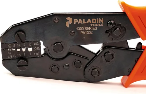Vista 4 de Paladin Tools PA1302 - Marco de herramienta de crimpado profesional, ajuste de seis engranajes de trinquete, juegos de troqueles intercambiables
