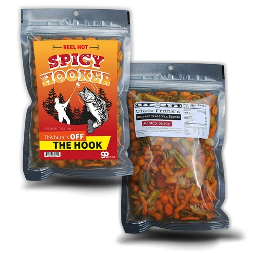Vista 4 de Spicy Hooker Trail Mix – Divertidos regalos de aperitivos para pescadores – Divertido regalo de pesca para adultos y hombres, ideas de regalo