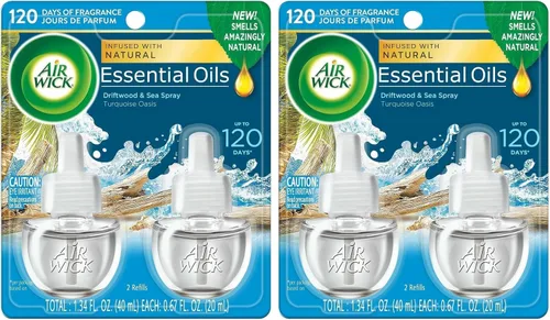 Vista 17 de Air Wick Repuesto de aceite perfumado para enchufar, 2 unidades, Paradise Retreat, ambientador, aceites esenciales