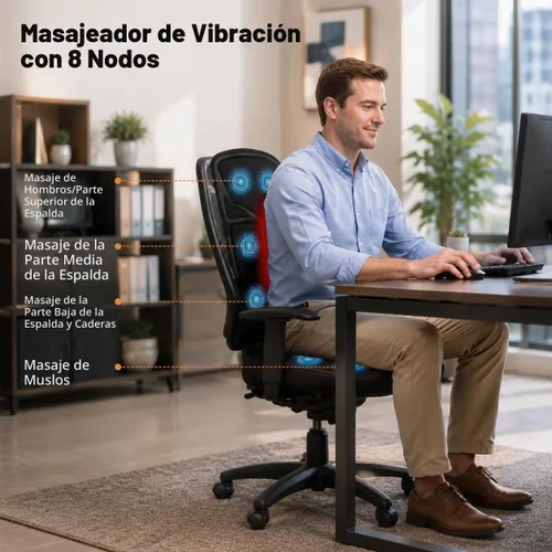 Vista 2 de IDODO Cojín masajeador de espalda para liberar el estrés y la fatiga
