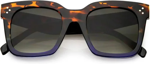 Vista 54 de zeroUV - Gafas de sol cuadradas retro de moda de gran tamaño para mujer estilo vintage 1.969 pulgadas