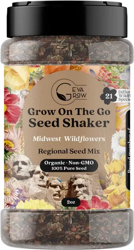 Vista 8 de Mezcla regional de semillas de flores silvestres de GevaGrow (Midwest Wildflowers Mini Shaker)