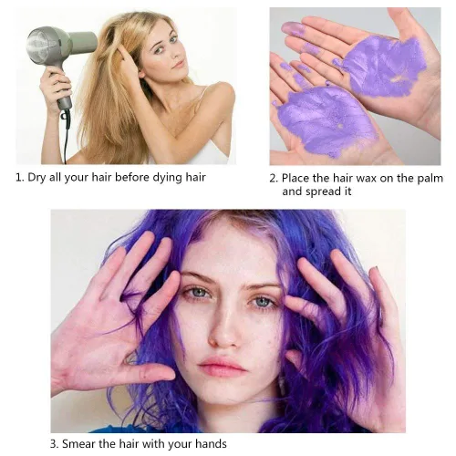 Vista 8 de NYKKOLA Cera unisex para el cabello, tinte de color crema para peinar, pomada de peinado natural, lavable temporal, fiesta cosplay (gris mate ceniza)