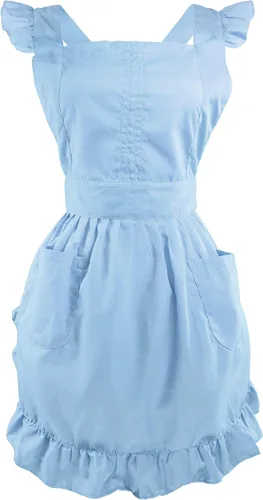 Vista 13 de Delantal retro ajustable con bolsillos, tamaño pequeño a grande para mujer de LilMents