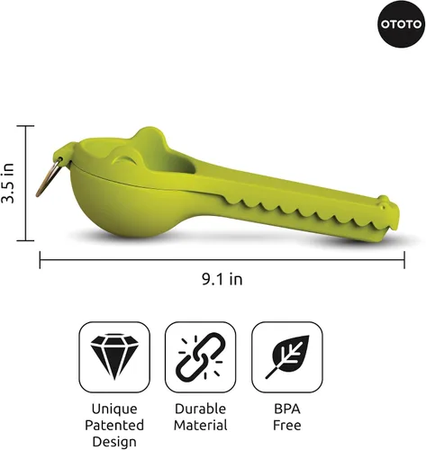 Vista 7 de OTOTO Lemongator Exprimidor de Limón Manual - Exprimidor de Limón Fácil de Sostener Manual para Limón, Lima, Naranjas - Libre de BPA, Apto