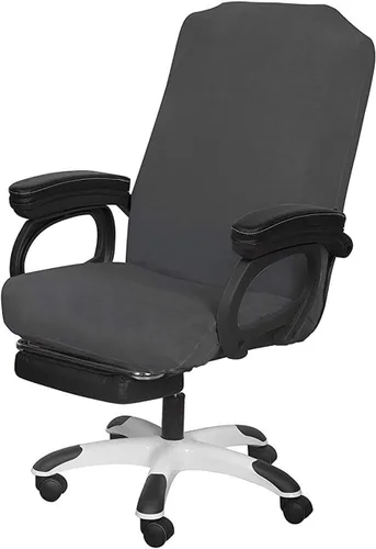 Vista 37 de SARAFLORA - Funda para silla de oficina - Grande, color negro - Funda extraíble para computadora con cremallera, universal, giratoria