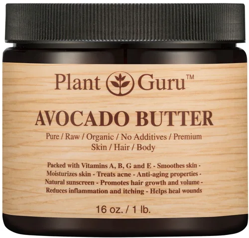 Vista 2 de Mantequilla corporal de aguacate, 4 onzas, 100% pura cruda, fresca, natural, prensada en frío. Piel, cabello, crema hidratante de uñas, cremas