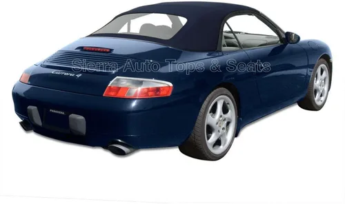Vista 5 de Sierra Auto Tops Convertible Top Reemplazo para Porsche 996 Carrera 1999-2001, Stayfast Canvas, Negro