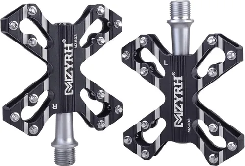 Vista 2 de ThinkTop 3 Cojinetes Ultraligero MTB BMX Road Mountain Bike Pedales Plataforma Plana Aluminio Sellado Ever Lubrique Teniendo Eje 9/16 Pulgadas