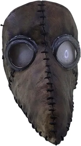 Vista 2 de Ghoulish Productions Máscara de médico de plaga marrón, Multicolor, talla única