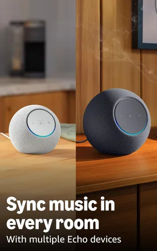 Vista 7 de Amazon Echo Dot Max (modelo más reciente): parlante Alexa con sonido que llena la habitación y graves casi 3 veces más potentes, ideal para salas