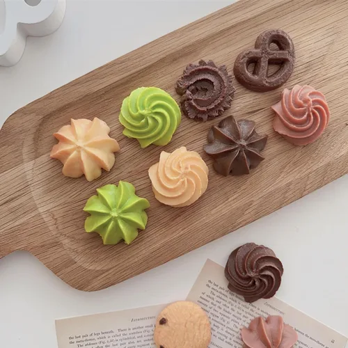 Vista 5 de Moldes de silicona para galletas de chocolate, 6 paquetes de donas de caramelo, mini waffle, moldes para decoración de pasteles, adornos