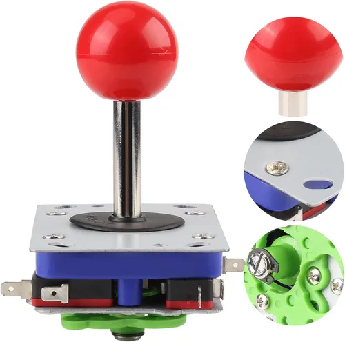 Vista 8 de Arcade Joystick Zippy Joystick Clásico 248 Way Juego Joystick Bola Ajustable Competencia Estilo Mango Largo Joystick Happ Joystick para Arcade
