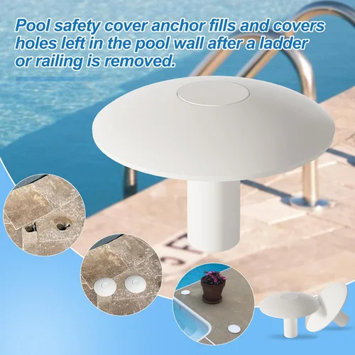 Vista 5 de Protectores de cubierta de enchufe de anclaje de piscina para escalera