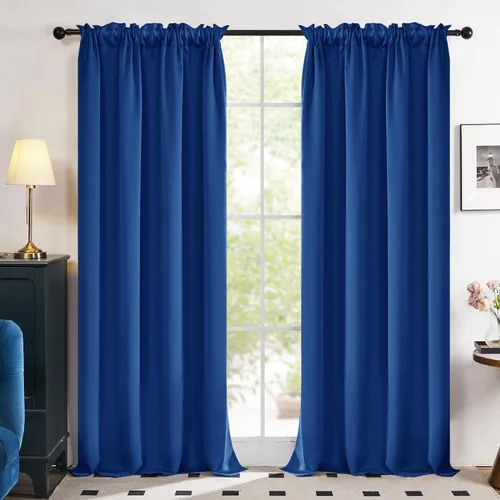 Vista 204 de Deconovo Cortinas opacas, aislamiento térmico, dobladillo para barra, reducción de ruido, certificado Oeko-TEX, cortinas de oscurecimiento