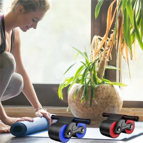 Vista 7 de Abdominales Dieta Músculos Abdominales Fitness Rueda Ab Slide Entrenamiento Rebote Automático Rueda Abdominal Rueda Para