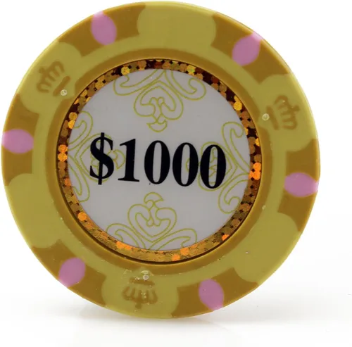 Vista 2 de Versa Games Monte Carlo - Fichas de póquer de arcilla de 0.48 oz de peso, paquete de 50 unidades (elegir colores)