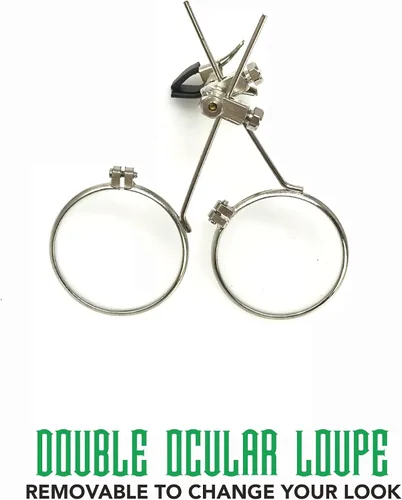Vista 33 de Lentes estilo victoriano Steampunk con diseño de brújula, lentes de colores y lupa ocular