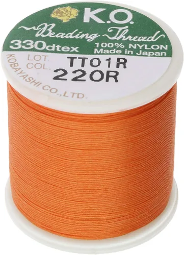 Vista 7 de KO Hilo de nailon para cuentas, color verde manzana, japonés previamente encerado 100% nailon, 330TEX, resistente a enredos, carrete de 50 m / 55