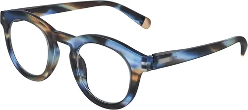 Vista 4 de Peepers de PeeperSpecs Favoritas de Oprah - Gafas de lectura redondas con bloqueo de luz azul para mujer Cuerno multi