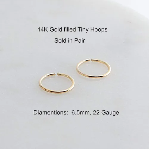 Vista 87 de Aretes de aro dorados y plateados para cartílago, nariz, tabique, oreja, hélix, tragus, joyería para mujer, hipoalergénicos, pequeños aros