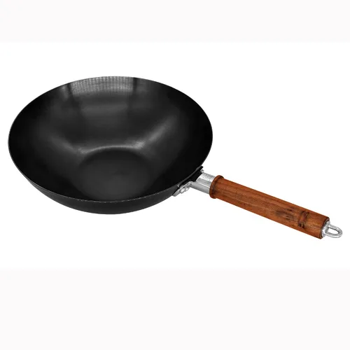 Vista 4 de ZWILLING Wok Dragon de acero al carbono de 12 pulgadas con tapa