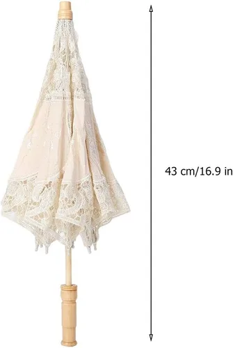 Vista 5 de Sombrilla de encaje negro hecho a mano de encaje sombrilla plegable paraguas boda nupcial para dama mujer fiesta decoración baile fotografía prop
