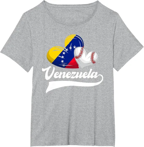 Vista 92 de Camiseta de béisbol venezolana con diseño de corazón y bandera de Venezuela, Negro