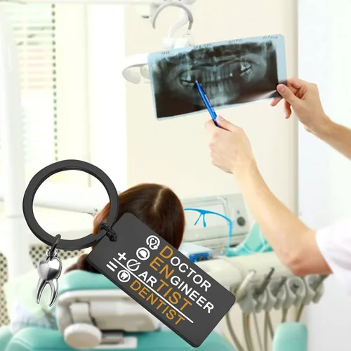 Vista 7 de WSNANG Divertido llavero de dentista higienista dental regalo de odontología joyería de ortodoncista regalos para estudiantes dentales regalos